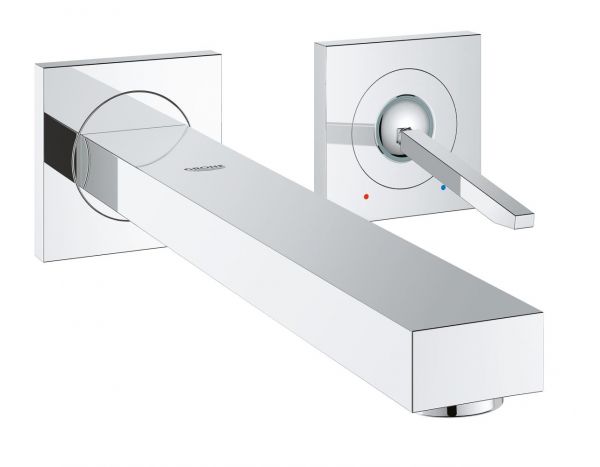 Grohe Eurocube Joy 2-Loch-Waschtischwandbatterie, Wandmontage, Ausladung 230mm, chrom