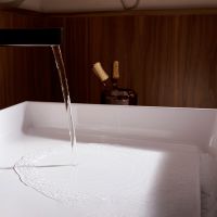 Vorschau: hansgrohe Xuniva Evo E Aufsatzwaschtisch 40x40cm mit Ablaufventil, SmartClean & HygieneEffect, weiß