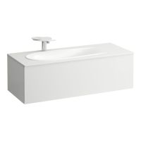 Laufen IL BAGNO ALESSI ONE Waschtischunterbau 1200, 1 Schublade, Siphonausschnitt links, weiß, H4304410972601