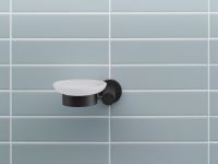 Vorschau: Duravit D-Code Seifenschale wandhängend, links, schwarz matt
