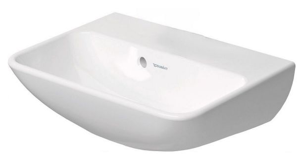 Duravit ME by Starck Handwaschbecken 45x32cm mit Überlauf, o. Hahnloch, WonderGliss, weiß seidenmatt