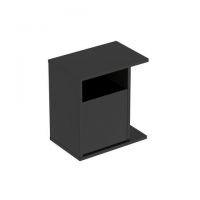 Vorschau: Geberit iCon xs Seitenelement mit Plexiglasbox in schwarz, 37x40x27,3cm, lava matt 841238000