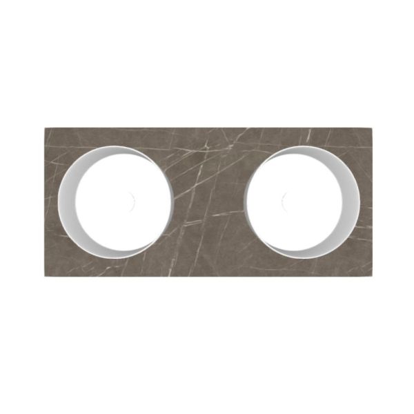 Burgbad Sys30 Unterschrank 120cm mit 2 Aufsatzbecken, eiche dekor urban / marmor dekor