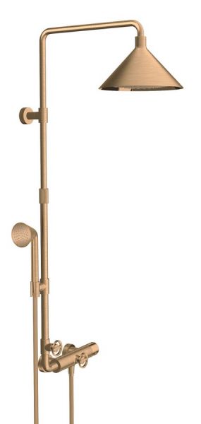 Axor Showers/Front Showerpipe mit Thermostat und Kopfbrause 240 2jet