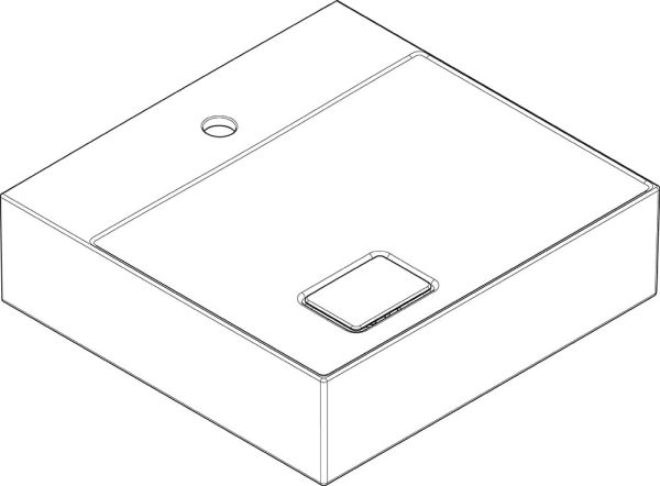 Hansgrohe Xevolos E Handwaschbecken 50x48cm geschliffen, mit Hahnloch, ohne Überlauf, weiß