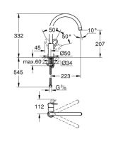 Vorschau: Grohe BauLoop Einhand-Spültischbatterie, 12, 31368001