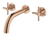 Vorschau: Grohe Atrio 3-Loch-Waschtischarmatur Unterputz, Kreuzgriffe, Ausladung 18cm