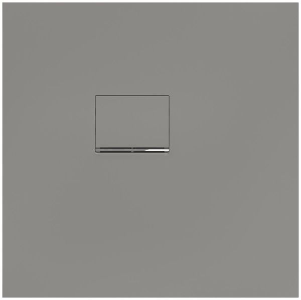 Villeroy&Boch Squaro Infinity Quaryl®-Duschwanne, Eckeinbau links gegen Wand, 80x80cm grey UDQ8080SQI1LV-1S