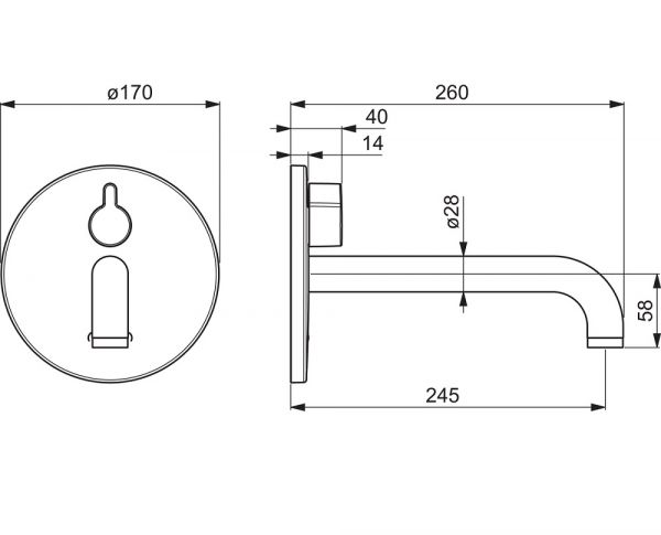 Hansa Hansaelectra Fertigset für Waschtisch-Batterie 3V, Bluetooth, Ausladung 245mm, chrom