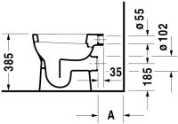 Vorschau: Duravit D-Code Stand-WC Flachspüler, mit Spülrand, weiß HygieneGlaze