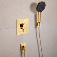 hansgrohe Raindance Alive Select S Duschkopf 125 3 Strahlarten polished gold optic 24500990 hansgrohe Raindance Alive Select S Duschkopf 125 3 Strahlarten polished gold optic 24500990
