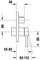 Vorschau: Duravit Circle Einhebel-Brausemischer Unterputz für 2 Verbraucher rund, chrom CE4210012010