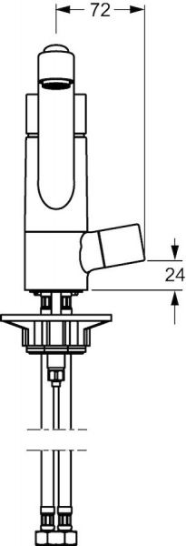 Hansa Hansaprimo Spültisch-Einhand-Einlochbatterie, mit Geräteabsperrventil, Vollhebel, chrom