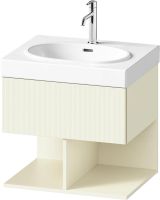 Duravit Balcoon Waschtischunterschrank 60cm, 1 Schublade, 2 offene Fächer, elfenbein matt BA47260JDID0000