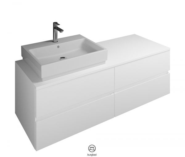 Burgbad Cube Waschtischunterschrank passend zu Grohe Cube, mit 4 Auszügen, 140cm WWGU140LF3781