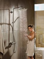 Vorschau: Hansgrohe Croma Select S Showerpipe 280 1jet EcoSmart 9 l/min mit Thermostat, chrom