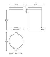 Vorschau: Cosmic Essentials/Wellbeing Treteimer 20 Liter, edelstahl matt