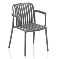 Vorschau: KETTLER LAGO Stapelsessel mit Armlehne, grau 0302902-7000