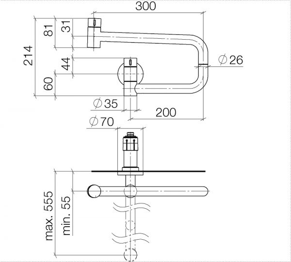 Dornbracht Tara Ultra POT FILLER Kaltwasserventil