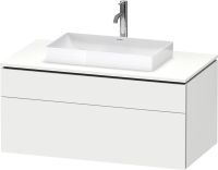 Duravit L-Cube Waschtischunterschrank wandhängend 102x55cm mit 2 Schubladen für Aufsatzbecken weiß matt LC4881018180000