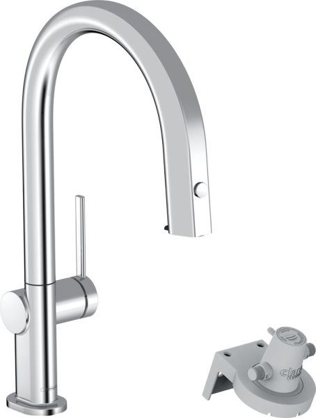 Hansgrohe Aqittura M91 Küchenarmatur mit FilterSystem 210 mit Ausziehauslauf 1jet, chrom 76803000 