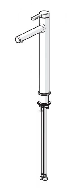 Hansa Hansadesigno Style Waschtisch-Einhand-Einlochbatterie, hoher Auslauf, chrom