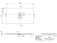 Vorschau: Villeroy&Boch Squaro Infinity Quaryl®-Duschwanne universal einbaubar (selb. zuschneidbar),140x80cm UDQ1480SQI2V-1S