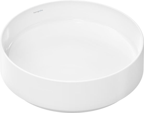 hansgrohe Xuniva Evo S Aufsatzwaschtisch Ø40cm mit Ablaufventil, SmartClean & HygieneEffect, weiß
