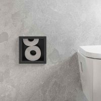 Hansgrohe XtraStoris Original Einbau-Toilettenpapierhalter für 6 Rollen, schwarz matt 56058670