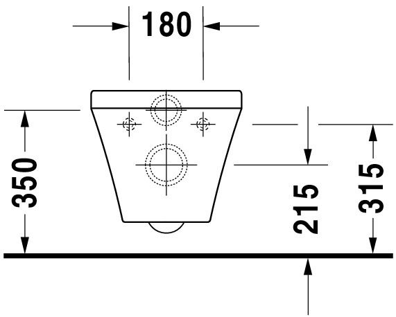 Duravit DuraStyle Wand-WC 54x37cm, eckig, weiß 2552090000