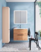 Vorschau: Burgbad rl20 Spiegelschrank 81x80cm mit Klarglas Lichtrahmen, Wandeinbau 