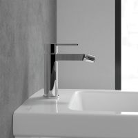 Vorschau: Villeroy&Boch Architectura Einhebel-Bidetarmatur mit Ablaufgarnitur, chrom
