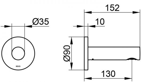 Keuco IXMO Wanneneinlauf Rosette rund