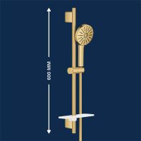 Vorschau: Grohe Vitalio Joy+ 120 Brausestangen-Set, 3 Strahlarten, cool sunrise gebürstet
