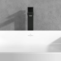 Vorschau: Villeroy&Boch Architectura Square Einhebel-Waschtischmischer erhöht schwarz matt TVW125002000K5