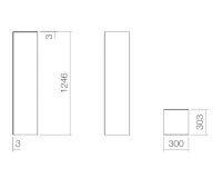 Vorschau: Alape Folio Hochschrank, 1 Tür rechts HS.FO1250.R