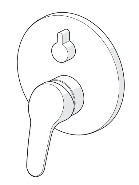 Hansa Hansamix Fertigmontageset mit Funktionseinheit Einhand-Wannen-Batterie, chrom