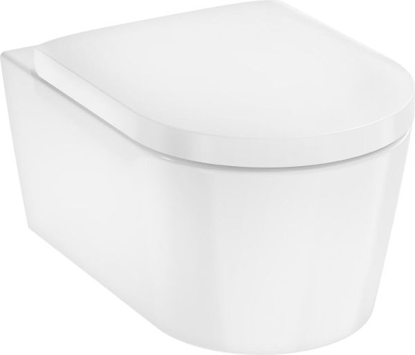 hansgrohe EluPura S Wand-WC Set 540 AquaHelix Flush mit SmartClean & WC-Sitz mit SoftClose, weiß