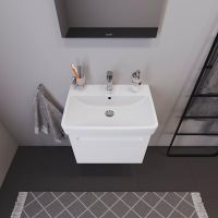 Vorschau: Duravit No.1 Badmöbel-Set 65cm mit Waschtisch, Spiegelschrank, 1 Auszug und Innenschublade