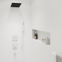 Vorschau: Hansgrohe Pulsify E Kopfbrause 260 2jet EcoSmart 8l/min mit Wandanschluss, weiß matt