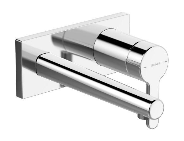 Hansa Hansadesigno Style Fertigmontageset Waschtisch-Einhand-Wandbatterie, chrom 51092183