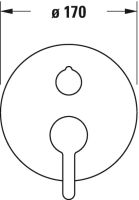 Vorschau: Duravit C.1 Einhebel-Wannenmischer Unterputz, chrom, C15210012010 techn. Zeichnung 2