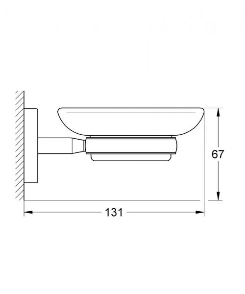 Grohe BauCosmopolitan Halter für Becher/ Seifenschale/Seifenspender, chrom