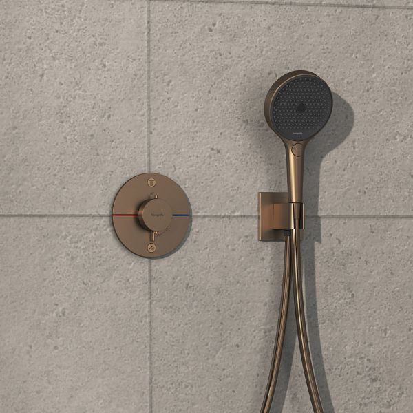 Hansgrohe ShowerSelect Comfort S Thermostat brushed bronze 15554140