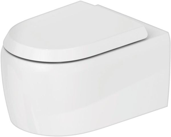Duravit Qatego Wand-WC 57cm, Tiefspüler, spülrandlos, Abgang waagerecht, weiß 2556090000