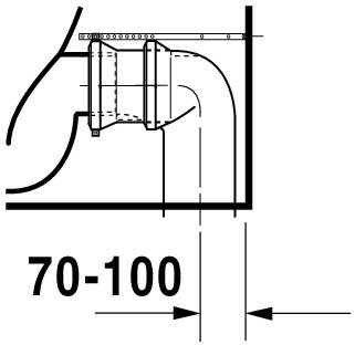 Duravit DuraStyle Stand-WC für Kombination, Tiefspüler 37x63cm, weiß