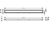 Vorschau: Hansgrohe RainDrain Match Fertigset Duschrinne 90cm, höhenverstellbarer Rahmen, befliesbar, weiß matt 