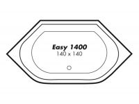 Vorschau: Polypex EASY 1400 Eckbadewanne 140x140cm