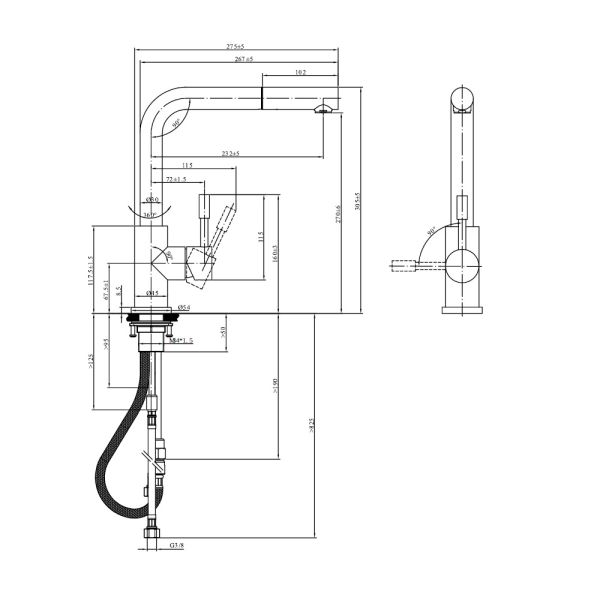 Villeroy&Boch Steel Shower Küchenarmatur aus Edelstahl