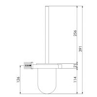 Vorschau: Steinberg Serie 450 Bürstengarnitur mit Glas satiniert, aus Messing, schwarz matt